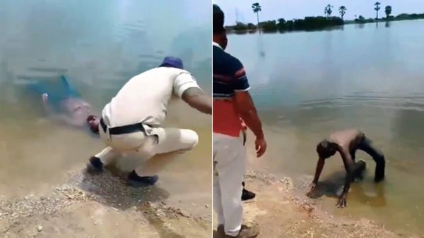 VIDEO: नदी में तैर रही थी 'लाश'! पुलिसवाले ने खींचा बाहर तो उड़ गए होश, सामने आई सच्चाई
