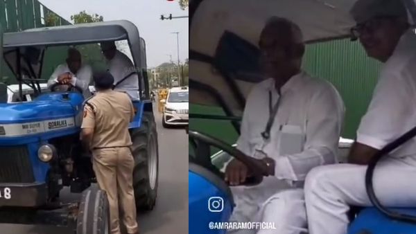 Amraram Tractor VIDEO : कौन हैं राजस्‍थान से CPIM सांसद अमराराम, जो ट्रैक्टर लेकर पहुंचे संसद में