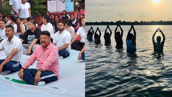 International Yoga Day: कहीं पहाड़ पर तो कहीं जल में हुआ योगा, लोग बोले- पहला सुख निरोगी काया