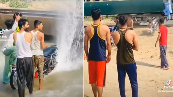 शर्मनाक! पाकिस्तान में युवाओं ने ट्रेन के आगे की ऐसी हरकत, सामने आया घटना का Video
