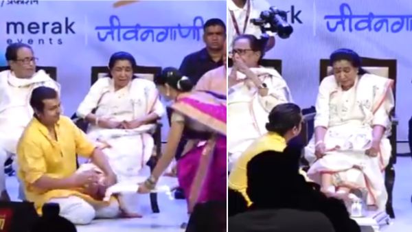 देवी मां प्रणाम! सोनू निगम ने धोए आशा भोसले के पैर, सामने आया दिल जीतने वाला Video
