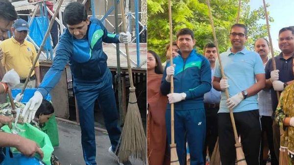 Indore News: हाथ में झाडू थाम महापौर और कमिश्नर ने की साफ-सफाई, शहरवासियों ने दिया साथ