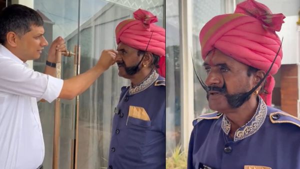 शौक बड़ी चीज है! बेहद कम सैलरी में भी मूछों का पूरा ख्याल रखता है गार्ड, स्टाइल देखकर आप भी कहेंगे 'वाह'