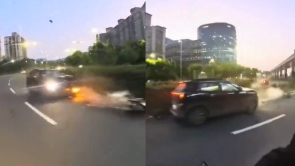 Gurugram: तेज रफ्तर बाइक, रॉन्ग साइड से आई कार, हिला देगा एक्सीडेंट का यह खौफनाक VIDEO