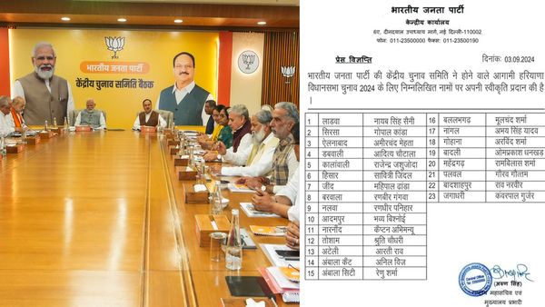 हरियाणा विधानसभा चुनाव 2024 में BJP उम्‍मीदवारों की सूची वायरल, देखें किसे-कहां से टिकट का दावा?