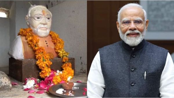 एमपी में 'भगवान' बने नरेंद्र मोदी, जन्मदिन पर लोगों ने पीएम की प्रतिमा की उतारी आरती