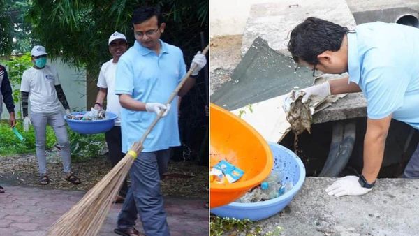 Ujjain News: चेंबर में उतरकर साफ-सफाई करने लगे कलेक्टर, ऑफिस की झाडू लगाई