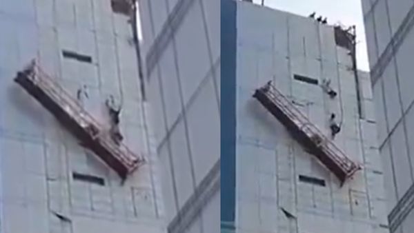 Noida: बिल्डिंग के शीशे की सफाई के दौरान टूट गई ट्रॉली की रस्सी, फिर जो हुआ डरा देने वाला, VIDEO आया सामने