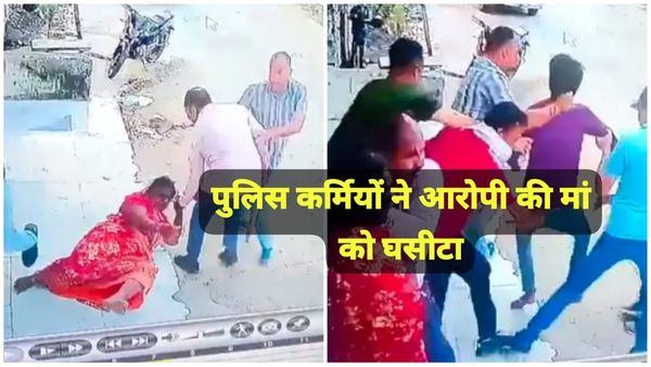 नीमच में सिविल ड्रेस में पहुंची पुलिस ने महिला को घसीटा: बैंक लूट केस में आरोपी से पूछताछ करने गई थी पुलिस