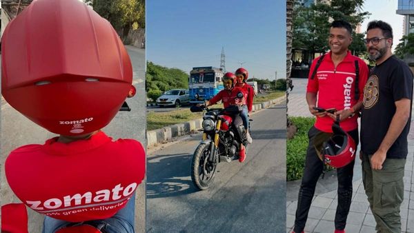 Zomato डिलीवरी एजेंट बने CEO दीपिंदर गोयल, पत्नी ग्रीसिया मुनोज, गुड़गांव की सड़कों पर दिए दिखाई