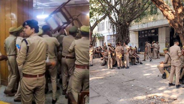 गाजियाबाद में वकीलों ने की जज के साथ बदसलूकी, कोर्ट में हुआ जमकर हंगामा, पुलिस ने किया लाठीचार्ज