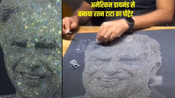 Ratan Tata: रतन टाटा को दी अनोखी विदाई, जौहरी ने 11000 हीरों से बनाई शानदार तस्वीर