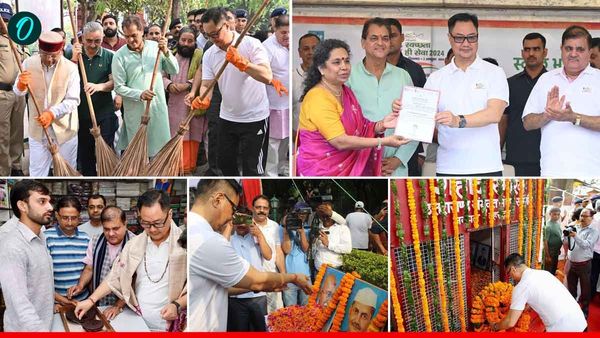 Kiren Rijiju स्वच्छ भारत दिवस में देहरादून पहुंचे ​केंद्रीय मंत्री,चरखा चलाया, झाडू लगाकर दिया ये खास संदेश