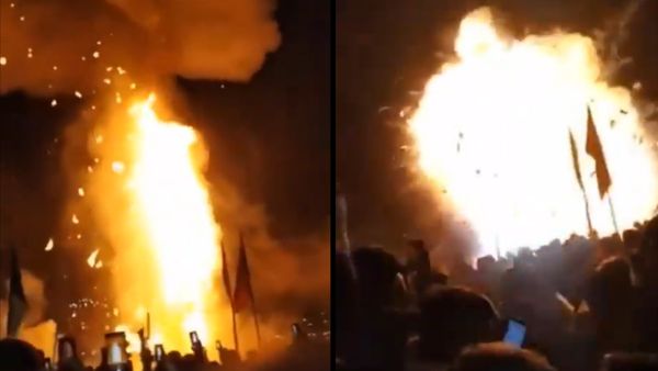 'रावण दहन है या न्यूक्लियर टेस्ट?' दशहरा के दिन रावण के पुतले में हुआ ब्लास्ट, Video ने किया लोगों को हैरान