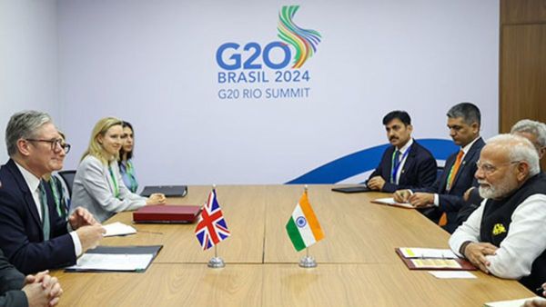 G20 समिट के दौरान प्रधानमंत्री मोदी ने की UK के PM स्टार्मर साथ बैठक, टेक्नोलॉजी-ग्रीन एनर्जी पर हुई चर्चा