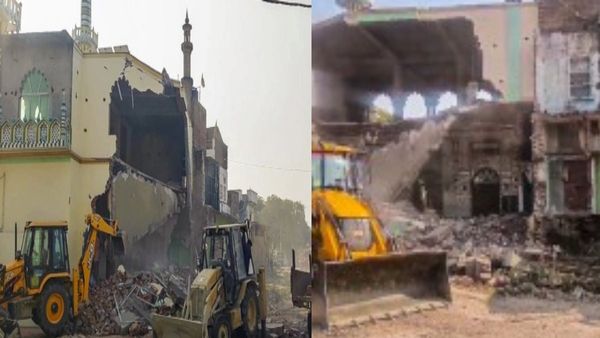 यूपी के फतेहपुर में 185 साल पुरानी नूरी मस्जिद का 'अतिक्रमण' वाला हिस्‍सा तोड़ा गया
