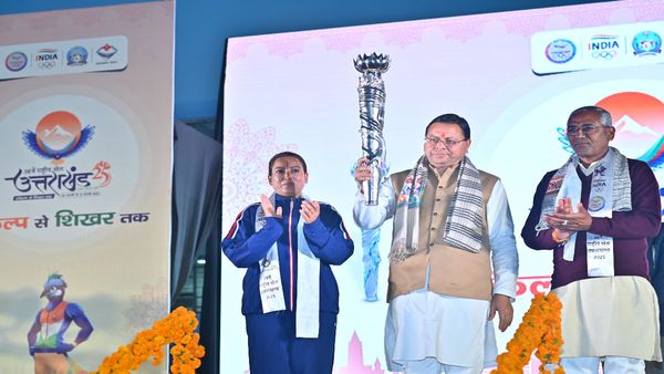 38 वें राष्ट्रीय खेल: 3823 KM की यात्रा पर रवाना हुई खेल मशाल 