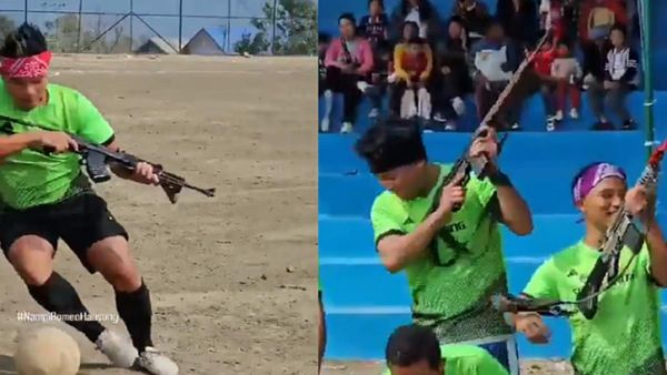 VIDEO: खिलाड़ियों ने Assault Rifles के साथ मैदान में खेली फुटबॉल! देखिए होश उड़ाने वाला वायरल वीडियो
