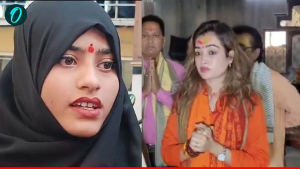 Harsha Richhariya फिर चर्चा में, सनातन यात्रा में अलीशा के माथे पर तिलक और चेहरे पर नकाब देख लोग हैरान!