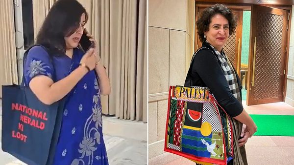 प्रियंका गांधी के एक्शन पर बांसुरी स्वराज का रिएक्शन? बैग के जरिए कांग्रेस पर कसा तंज, देखें वीडियो