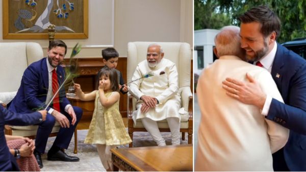 PM Modi JD Vance Meeting: पीएम मोदी ने जेडी वेंस को गले लगाया, फिर बच्चों को दिल छू लेने वाला दिया तोहफा