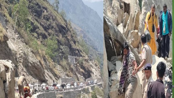 आदि कैलाश यात्रा मार्ग पर भारी भूस्खलन, पहाड़ी से बोल्डर- पत्थर गिरने से यातायात प्रभावित, देर शाम खुला मार्ग
