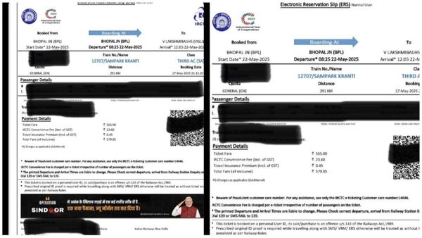 MP News: रेलवे टिकट पर 'ऑपरेशन सिंदूर' और मोदी की तस्वीर, सेना की वीरता या BJP का चुनावी हथियार