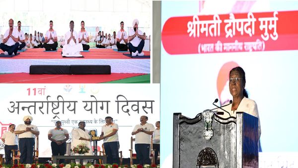 International yoga day: राष्ट्रपति द्रौपदी मुर्मू ने देहरादून में किया योग अभ्यास, कहा-योग भारत की सॉफ्ट पावर