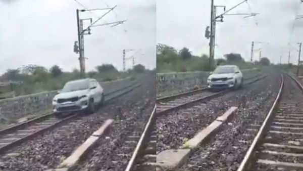 Car On Railway Track: महिला ने रेलवे ट्रैक पर दौड़ई कार, अफरा-तफरी में 15 ट्रेनें डायवर्ट, क्या है पूरा मामला?