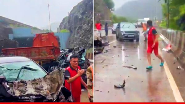 Watch: मुंबई-पुणे एक्सप्रेसवे पर खौफनाक हादसा! 1 की मौत, 20 गाड़ियों के उड़ गए परखच्चे, 5 KM तक जाम