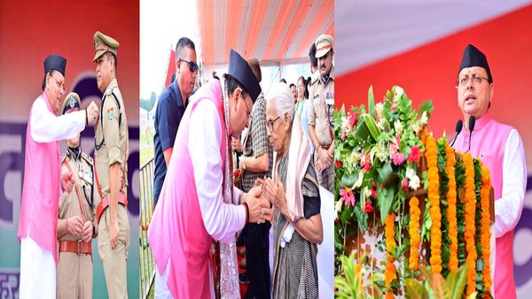 Independence day: CM धामी ने किया ध्वजारोहण, पुलिसकर्मियों को​ सम्मानित और 6 घोषणाएं की, भाषण की बड़ी बातें