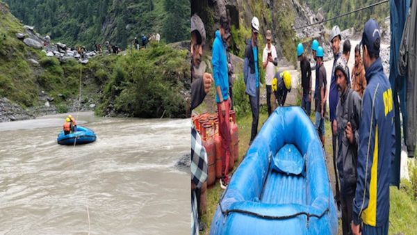 Uttarkashi News: हाईवे ध्वस्त होने से कटे उपला टकनौर के गांवों में बढ़ी मुश्किलें, रेस्क्यू बोट का भी सहारा