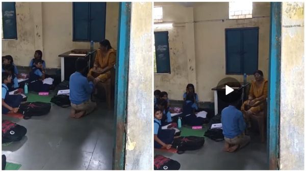 MP News: Bhopal के सरकारी स्कूल में टीचर का पैर दबवाने का वीडियो वायरल, शिक्षा व्यवस्था पर उठे सवाल