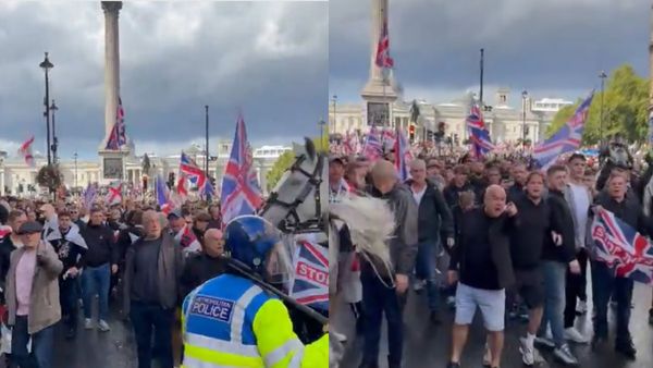 लंदन में 1 लाख से अधिक एंटी-इमिग्रेशन प्रदर्शनकारी सड़कों पर उतरे, पुलिस पर किया हमला, आखिर क्‍या है वजह?