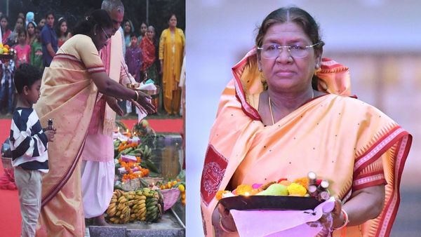 राष्ट्रपति द्रौपदी मुर्मू ने छठ पूजा पर डूबते सूर्य को अर्घ्य दिया, राज्‍यों के सीएम ने भी की विधिवत पूजा