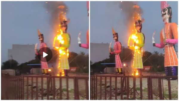 Bhopal MP News: दशहरा के दिन सुबह-सुबह रावण के पुतले को फूंक दिया, नशे में धुत युवक-युवतियां लाल कार से फरार