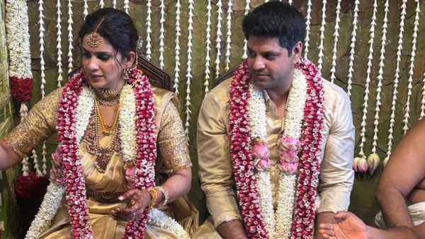 संयुक्ता शनमुगनाथन और पूर्व क्रिकेटर अनिरुद्ध श्रीकांत ने रचाई शादी, सामने आईं दिलकश फोटो