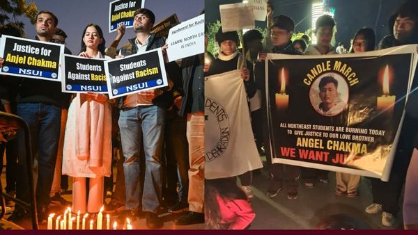 त्रिपुरा के Angel Chakma की हत्या पर नॉर्थ ईस्ट के छात्रों का विरोध, कैंडल मार्च निकालकर न्याय की मांग की