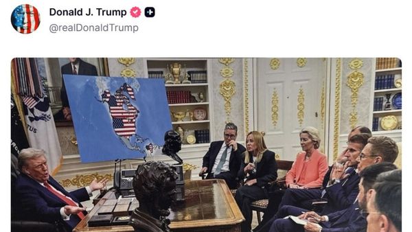 Donald Trump New US Map: कनाडा, वेनेजुएला और ग्रीनलैंड बना अमेरिका का हिस्सा? ट्रंप ने जारी किया नया नक्शा