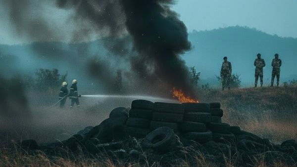 Ranchi Bariatu Fire: रांची के बड़ियातू पहाड़ी इलाके में भीषण आग, सेना के फायरिंग रेंज क्षेत्र में मचा हड़कंप