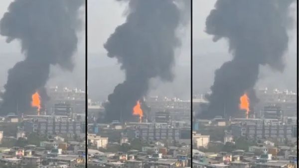 Navi Mumbai के महापे MIDC में केमिकल फैक्ट्री में भीषण आग लगी, भयावह Video आया सामने