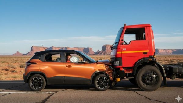 Rating नहीं, अब सीधे टक्कर! टाटा मोटर्स ने ट्रक से भिड़ा दी अपनी नई Punch, एक्सीडेंट के बाद का मंजर वायरल