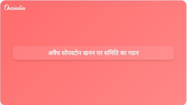 अवैध सोपस्टोन खनन पर समिति का गठन, जानें खास बातें