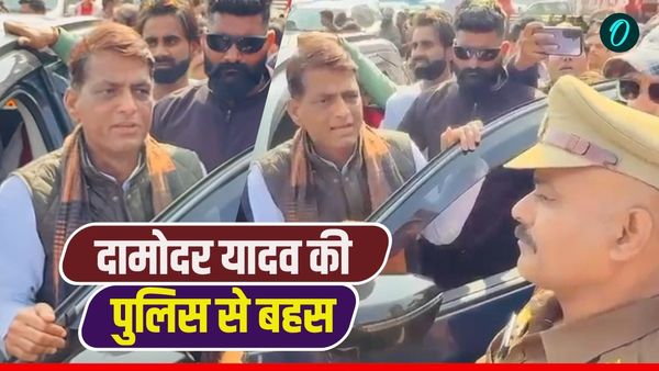 झाँसी में बवाल: भीम आर्मी नेता दामोदर मंडल के सम्मान समारोह पर बजरंग दल का विरोध, पुतला दहन; पुलिस से तीखी बहस