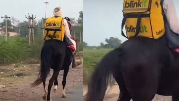 Viral Video: Blinkit का सबसे 'रॉयल' डिलीवरी बॉय! जब घोड़े पर राशन लेकर निकले राजस्थानी दादाजी, थम गई सड़कें