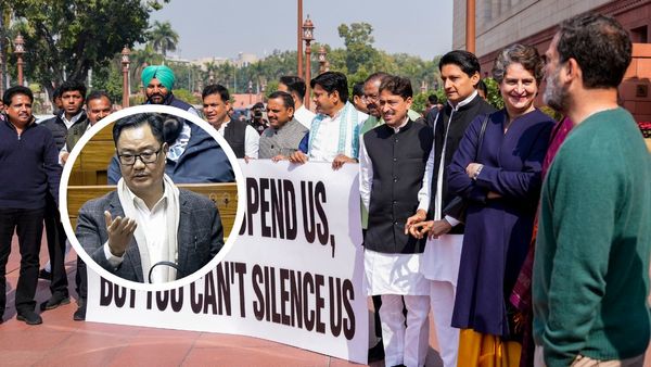 Sansad: 'कांग्रेस सांसदों ने स्पीकर को गालियां दीं, प्रियंका-राहुल देखते रहे', किरेन रिजिजू का गंभीर आरोप