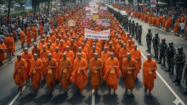 Sri Lanka Protest: नेपाल के बाद सुलग रहा श्रीलंका, Gen-Z नहीं साधु उतरे सरकार के खिलाफ, फिर होगा तख्तापलट?