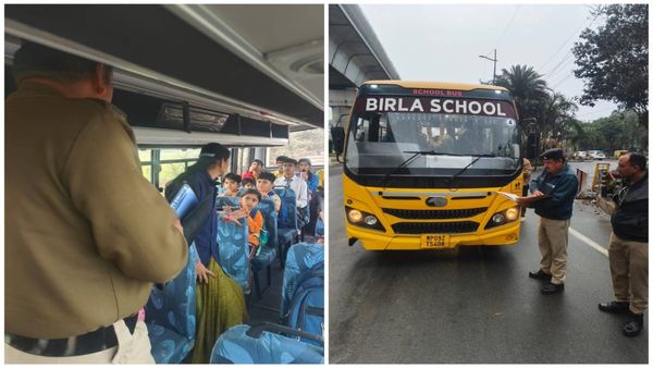 Indore News: बिना परमिट स्कूली वाहन जब्त, 10 वाहनों पर कार्रवाई; सघन चेकिंग में 56 हजार से ज्यादा जुर्माना