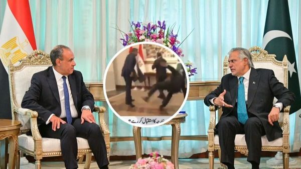 Ishaq Dar Video: अचानक गिर पड़े पाकिस्तान के उप प्रधानमंत्री, विदेशी मेहमान के सामने बैलेंस खो बैठे