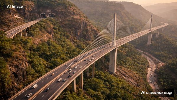 Mumbai Pune Missing Link: देश का सबसे ऊंचा केबल स्टे ब्रिज तैयार, मुंबई से पुणे का सफर होगा आसान